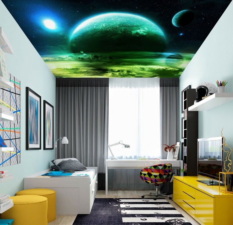 3D Green Planet A5575 Ceiling WallPaper Murals Wall Print Decal Deco AJ WALL Fay gallery