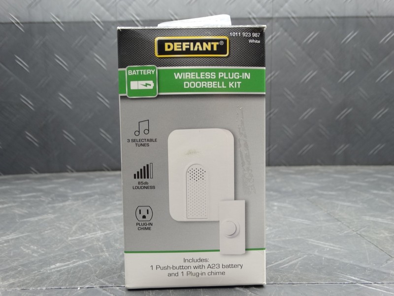 Defiant Wireless Plug-In Doorbell Only White 18000307