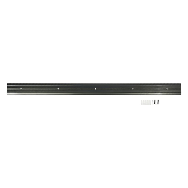 Aluminum Door Threshold Transition Strip Black 90 × 6 × 1 cm Set of 5 gallery
