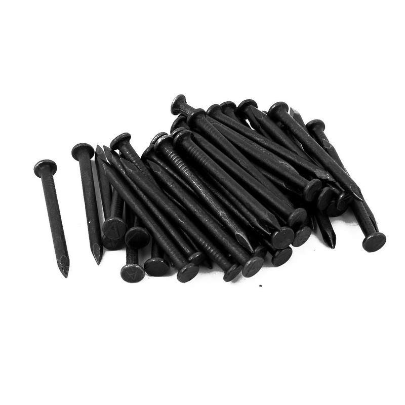 1.5-inch Length Carbon Steel Point Tip Wall Cement Nail Black 50pack