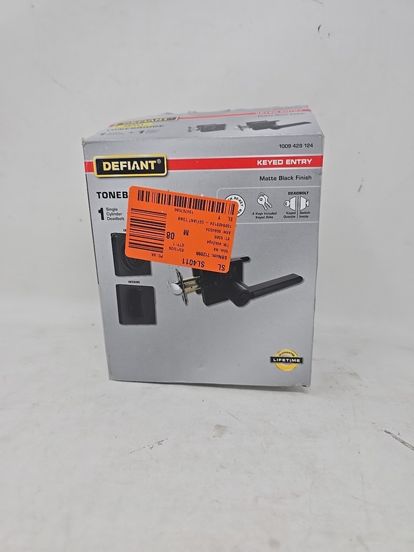 Defiant Tonebridge Matte Black Single Cylinder Combo Pack Square Series