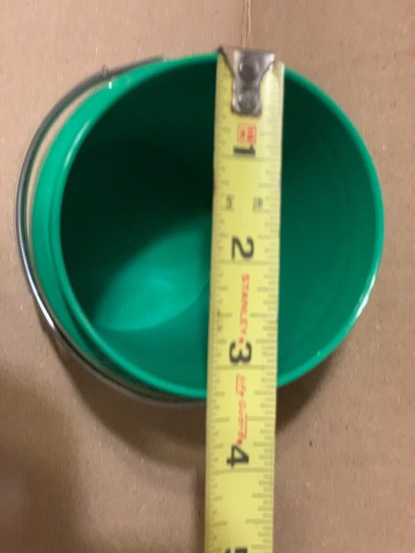 4 Menards 400mL Mini Paint Pail Bucket Steel Handle NEW gallery