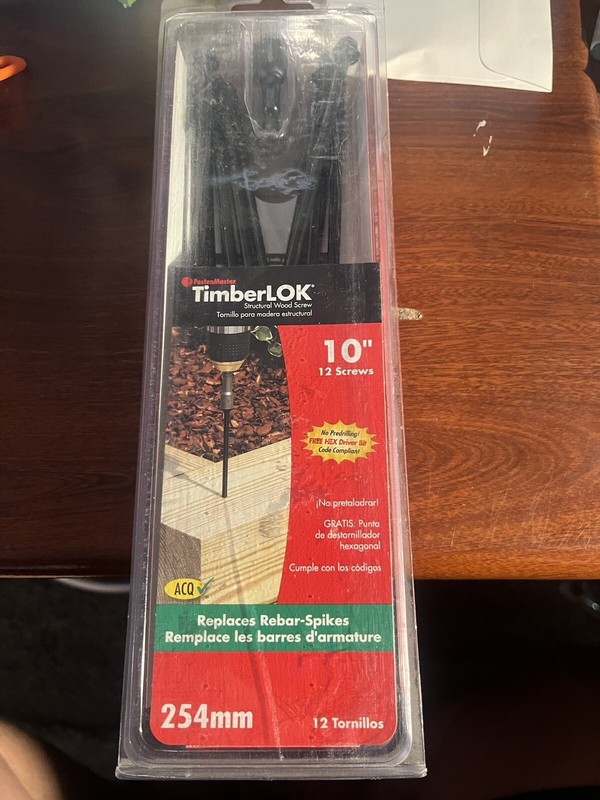 FastenMaster TimberLOK 10 in. Structural Wood Screw (12 Pack) FMTLOK10-12