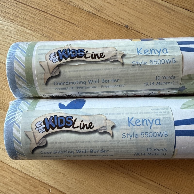 Kids Line Nursery Wallpaper Border 2 Rolls 60 Feet KENYA Jungle Animals NEW gallery