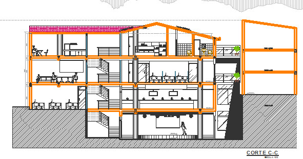 Complete Technical DWG File Premium Office Building Plan