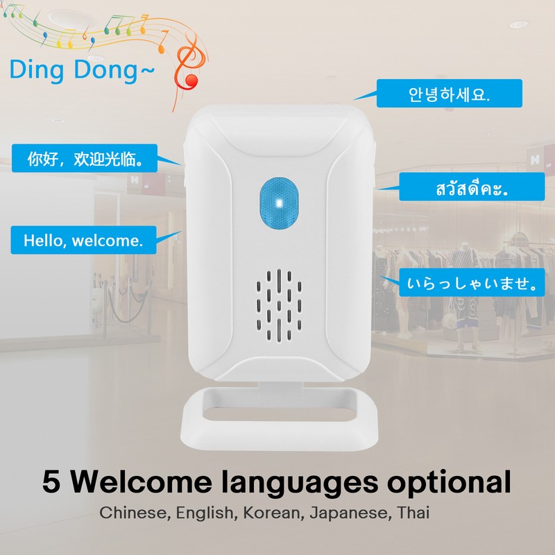 1x Wireless Infrared Motion Sensor Welcome Chime Doorbell Alarm Shop Store Entry gallery