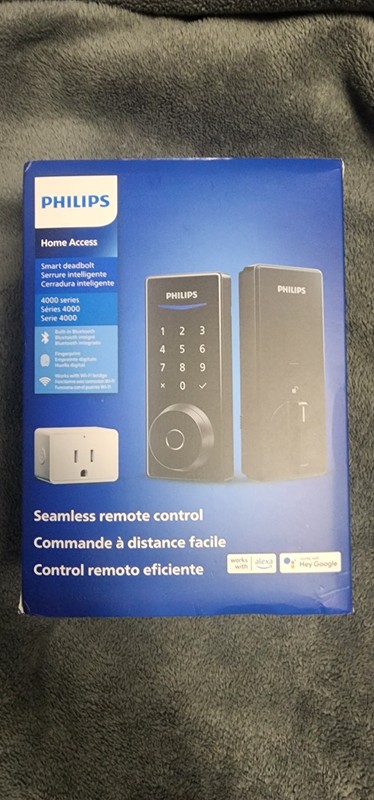 Phillips Smart Access Deadbolt 4000 Series Unopened New In Box With Wifi Bridge.