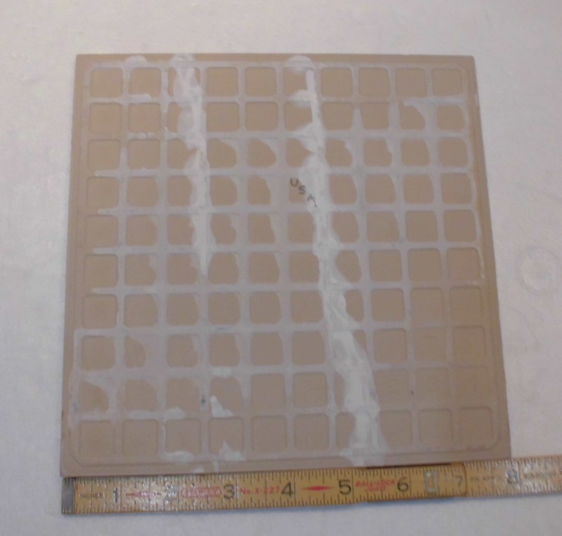 1 pc. Bright White Ceramic Floor Tile: 8" X 8" Smooth, Made USA by K.P.T. NEW gallery
