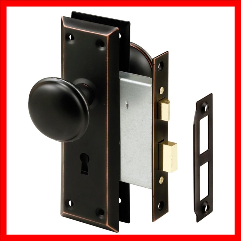 E 2495 Classic Bronze Mortise Lock Set – Stylish Replacement for Interior Doors