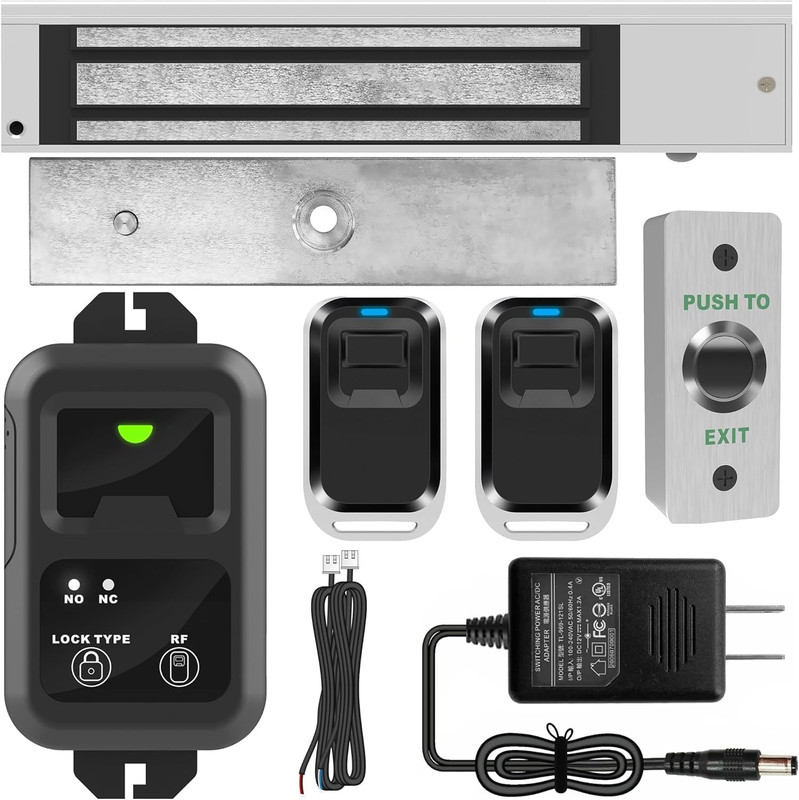 Access Control Outswinging 600Lb Electric Magnetic Door Lock Kit System with RF