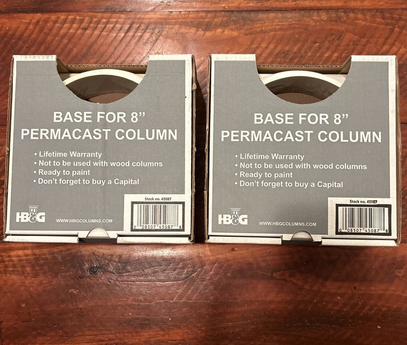 Permacast Cap and Base Split For Round 45087 for 8” Column New Box HB&G (2)