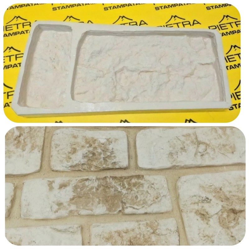 STONE VENEER RUBBER MOLD for casting gypsum concrete tiles decorative wall stone