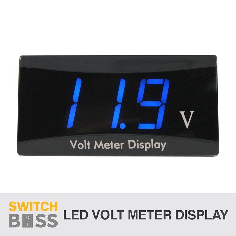 Universal LED Volt Meter - DC 8 - 16 V Digital Battery Display Voltage Gauge 12v