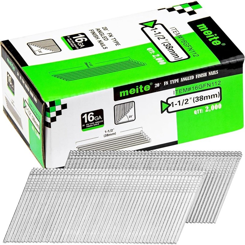 Galvanized 16 Gauge 20 Degree Angled Finish Nails Woodworking Crafting Projects gallery