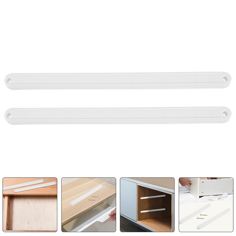 2 Pcs Drawer Slides Rails Plastic Storage Cabinet Hardware Shelf