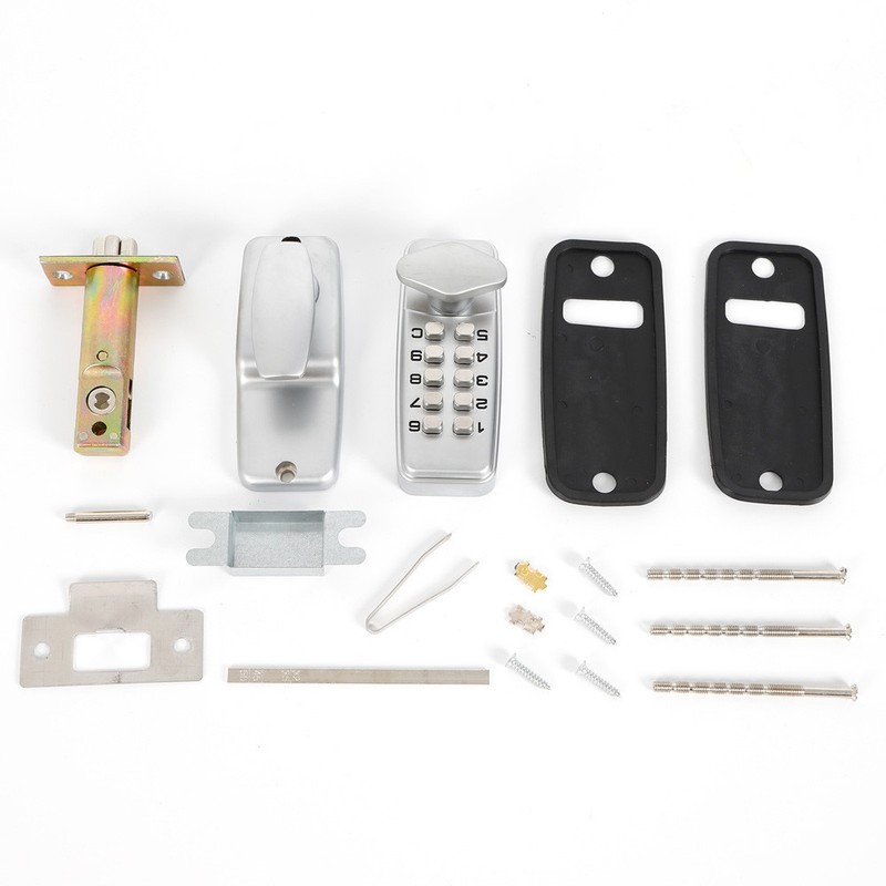 Digital Mechanical Door Lock Code Push Button Keyless Combination Knob Lock Set gallery