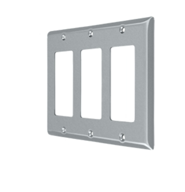 Switch Plate Triple Rocker Plate Only Solid Brass 9 Finishes gallery