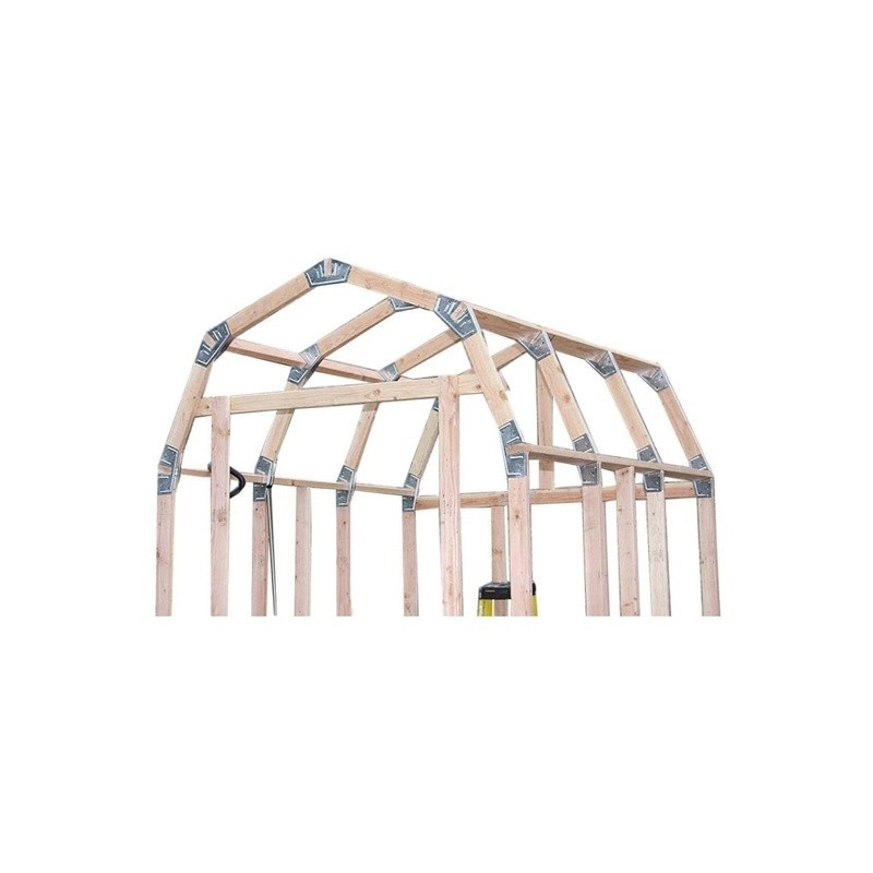 Durable Galvanized Steel Angles Base Plates Set Easy Assembly for Storage Shed gallery