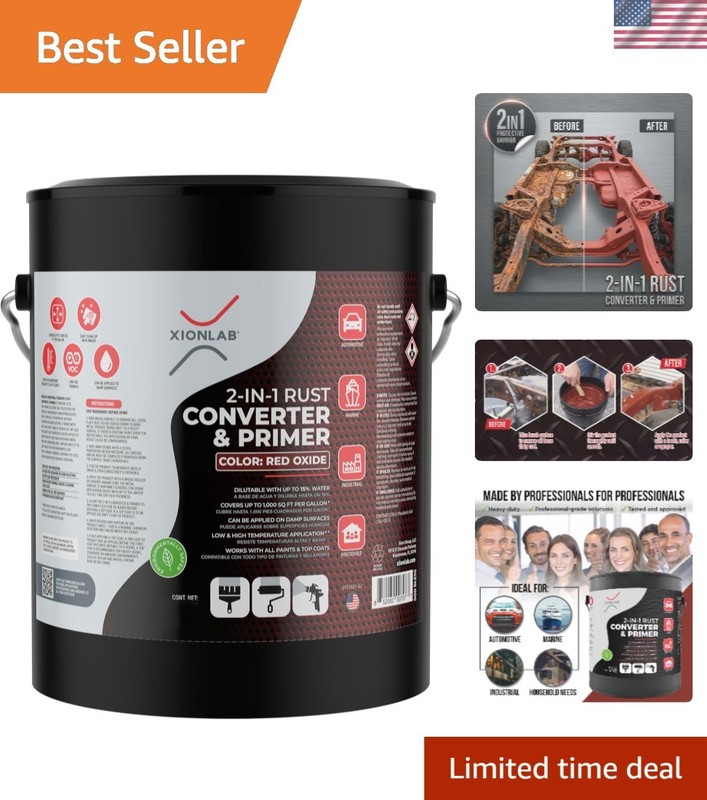 1 Gallon Water-Based Rust Converter & Primer – Stops Corrosion for All Metals