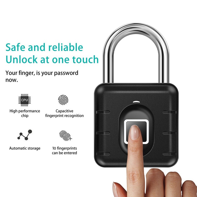 Bluetooth Fingerprint Padlock For iOS/Android Keyless Smart Lock IP67 Waterproof gallery