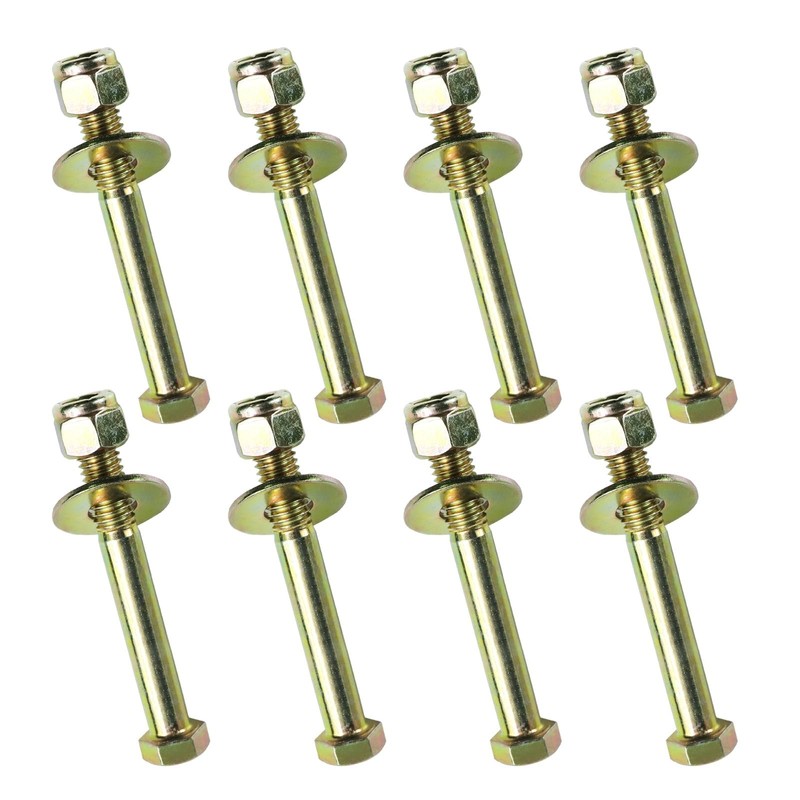 5/16" x 2-1/2" Hex Head Bolt by Color Galvanization with Nylon Lock nut and L...