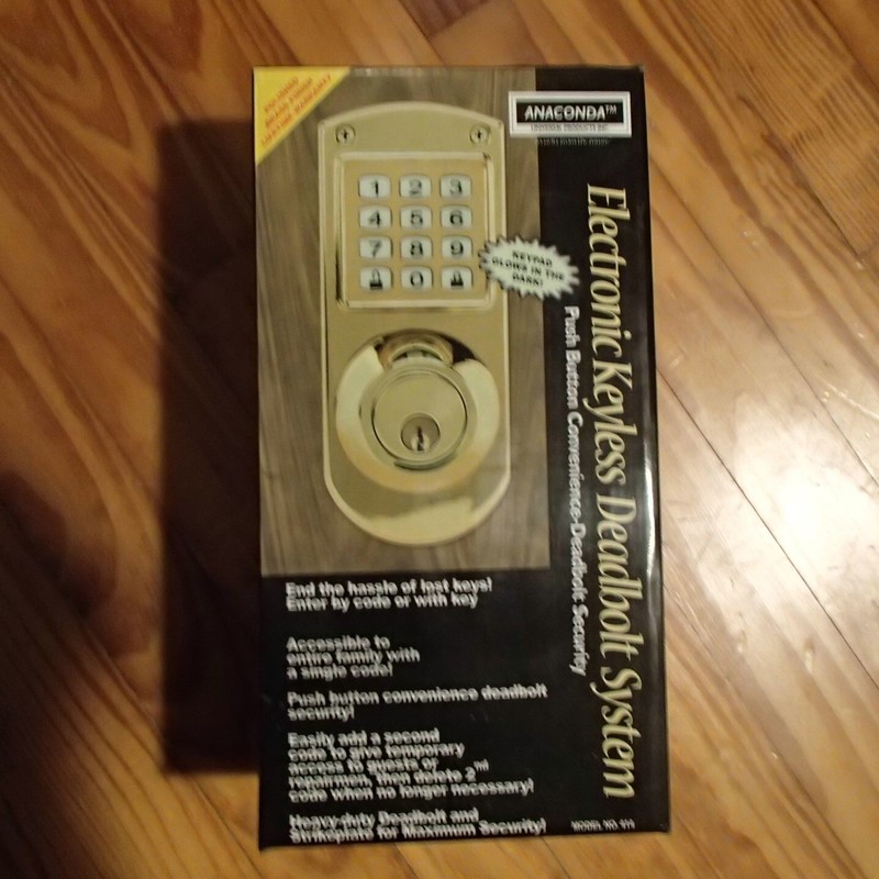 Electronic Keyless Deadbolt System – Anaconda, Push Button Deadbolt Security