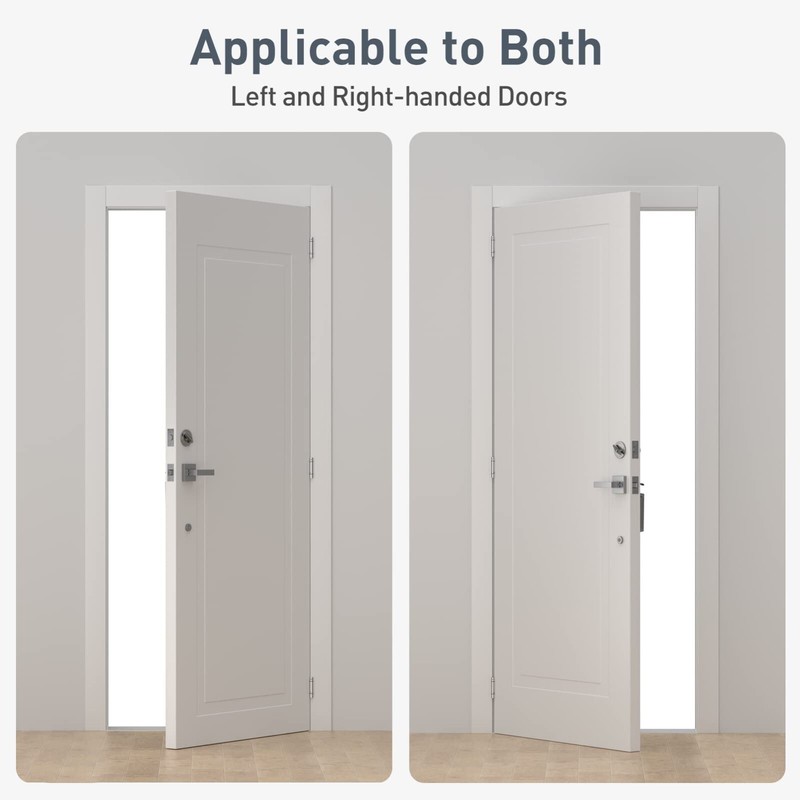 3 Pack 3.5 Inch Spring Loaded Self Closing Door Hinges (Brushed Nickel) gallery