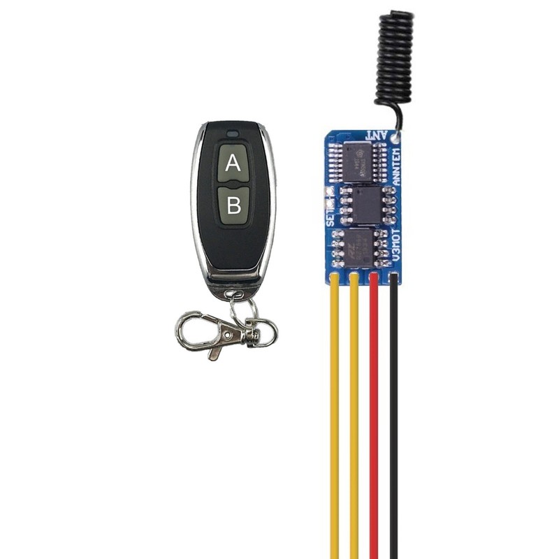 DC3.7-12V 433mhz RF Wireless Receiver Remote Control Transmitter DIY Module