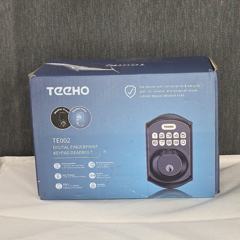 TeeHo Fingerprint Door Lock Keyless Entry Door Lock Electronic Keypad Deadbolt