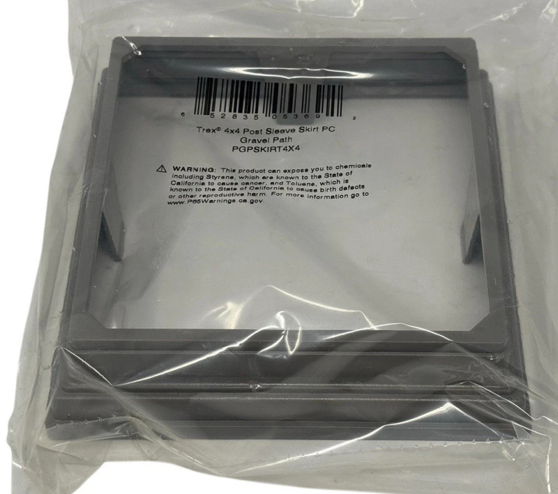 TREX 4 X 4 COMPOSITE POST SLEEVE SKIRT GRAVEL PATH GRAY PGPSKIRT4X4
