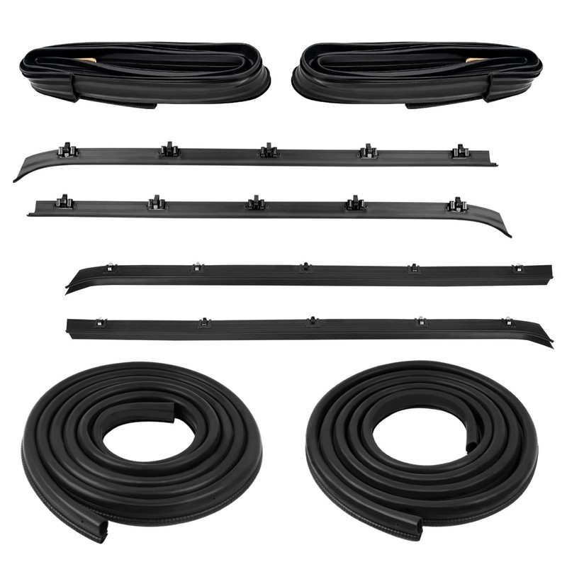 8PCS Door Window Run Channel Weatherstrip Kit C10 K5 Blazer C1500