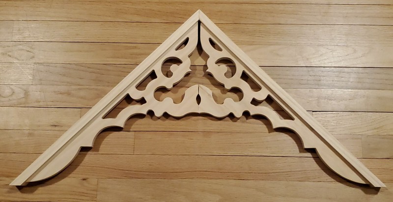 Victorian Gingerbread Style Fretwork Pine Exterior Wood Gable End Trim