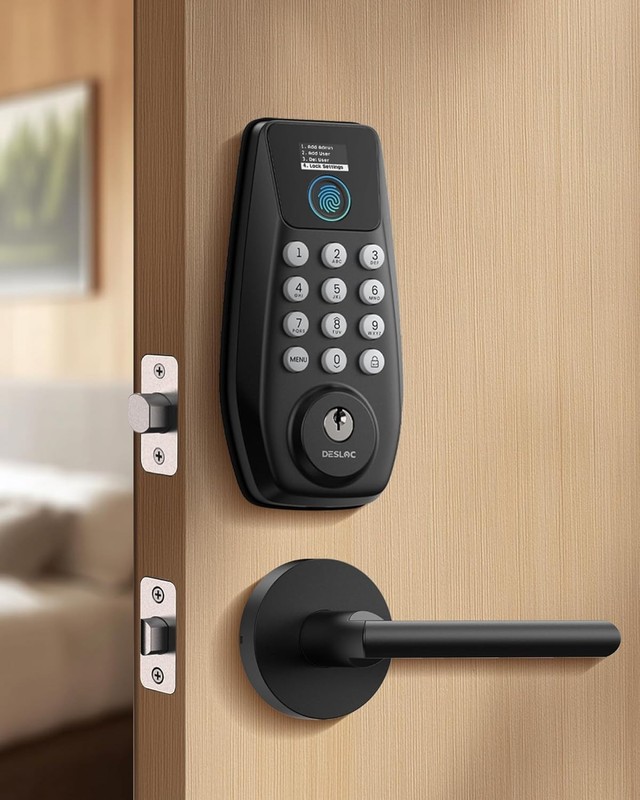 NEW! SEALED! Desloc C110 Keyless Entry Fingerprint Smart Lock with Smart Screen
