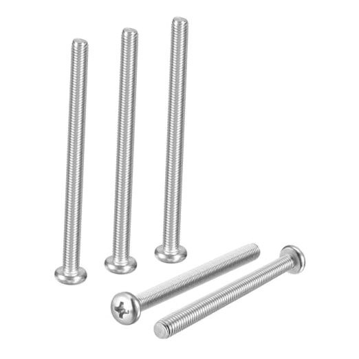 M-0.8×80 Pan Head Machine Screws -pcs – Good for M5-0.8x80mm 5 Silver