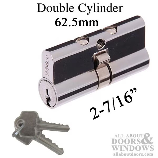 Whitco W8422 5 Pin Profile Cylinder Lock, Single, Keyed Entry, Sold Each