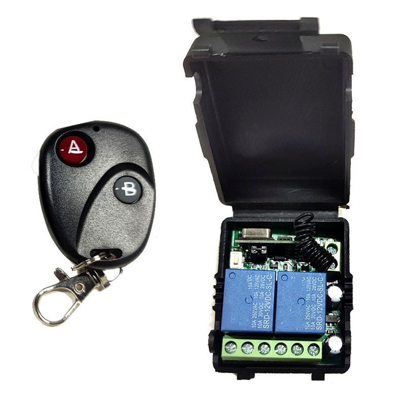 DC12V 2CH Relay Receiver Wireless Remote Control Switch Module RF Transmitters gallery