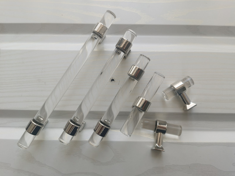 Acrylic Cabinet pulls Acrylic Handle Drawer Clear Dresser Kitchen Cabinet Pulls