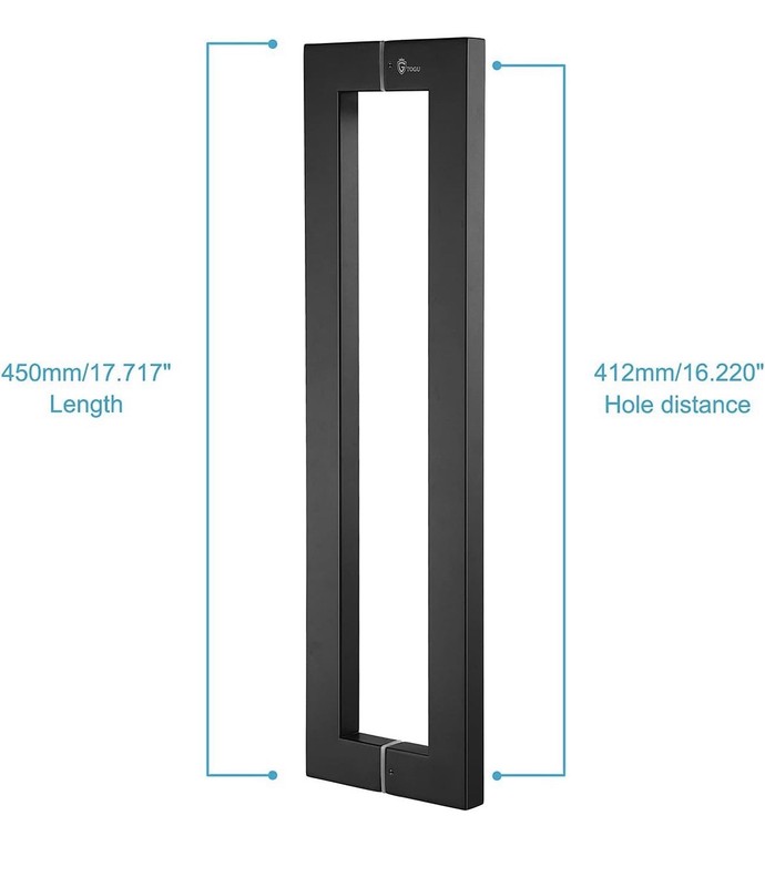 TOGU 18 Inches Square/Rectangle Shape Stainless Steel Push Pull Door Handle Pull gallery