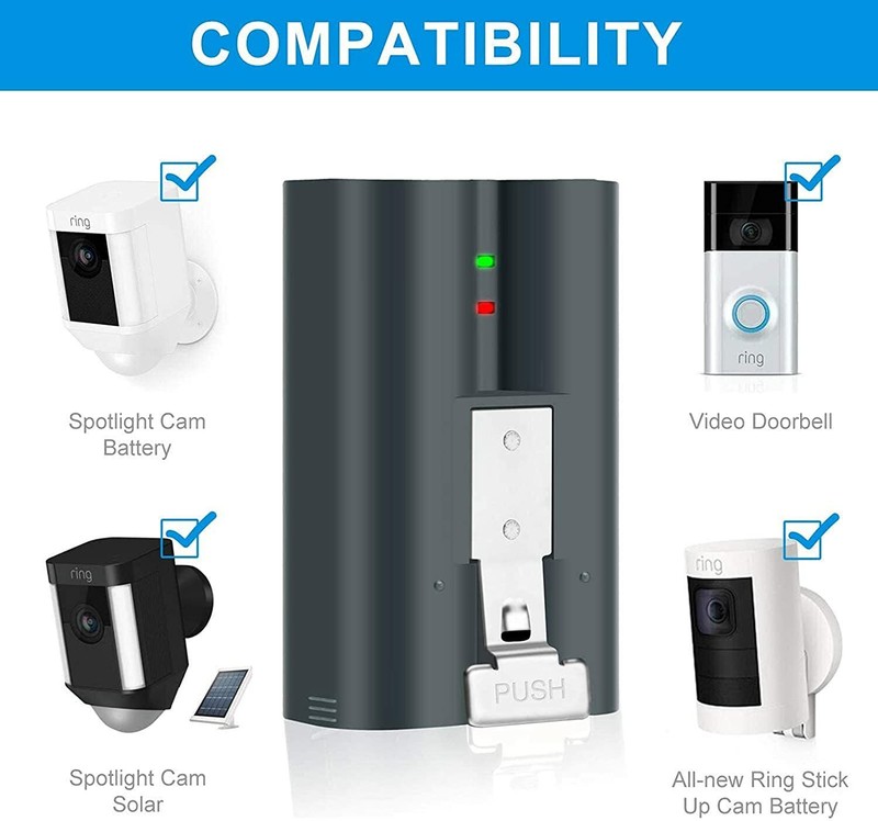 LOT Rechargeable Ring Battery Pack for Ring Doorbell Video Doorbell 2 3Plus 4 gallery