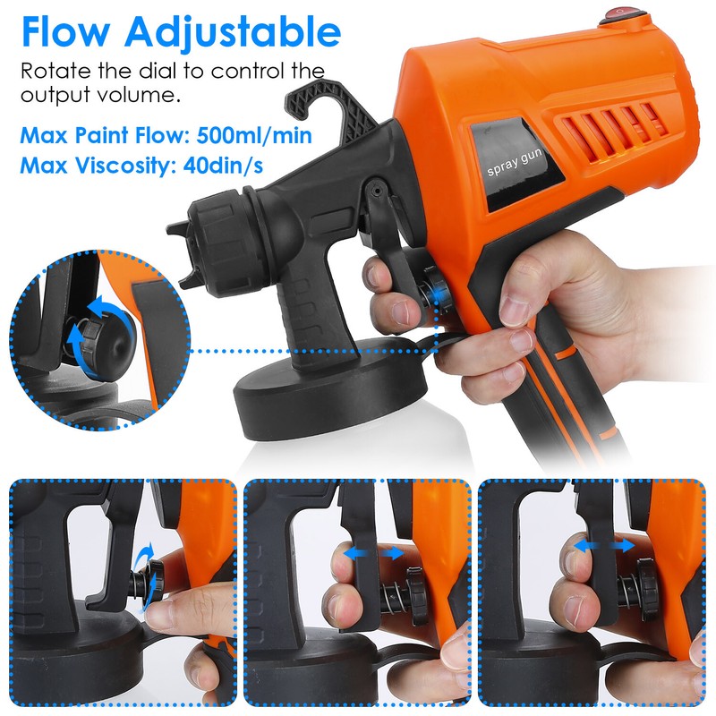 Electric Paint Sprayer 800ML Handheld HVLP Spray Painter Painting Spray Gun DIY gallery