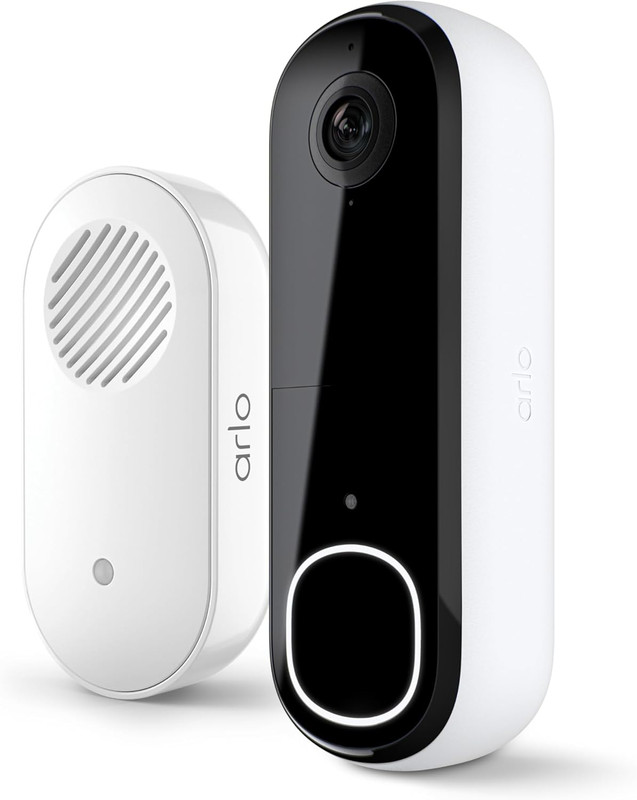 Arlo Video Doorbell 2K + Chime 2 (2Nd Gen, Latest Release), Wireless or Wired Op
