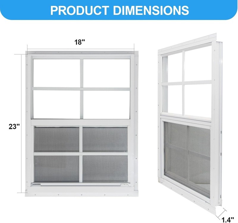Traditional Style Flush Mount Window, 2 Pack gallery