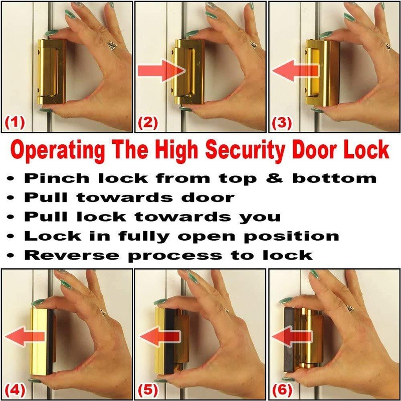 Door Reinforcement Lock – Add Extra, High Security to your Home and Prevent Unau gallery