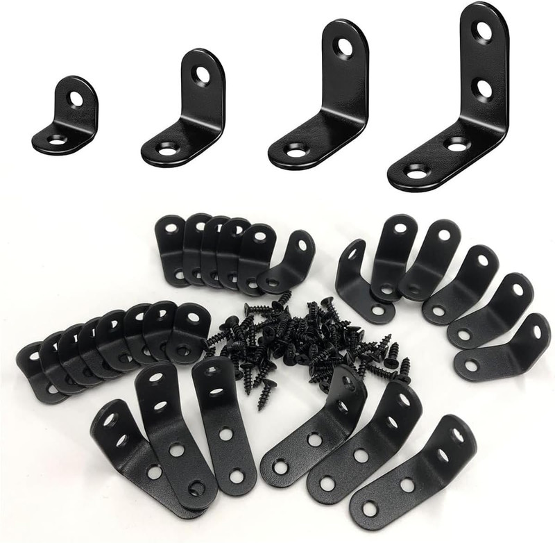 26 PCS Corner Bracket Brace Set Stainless Steel 90-Degree Corner Braces 0.78’’/0