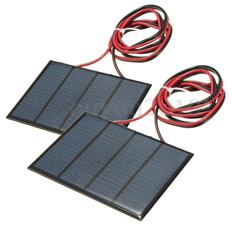 1Pair Solar Panel Cell Module Epoxy Charger For Charging Cellphones DC Batteries gallery