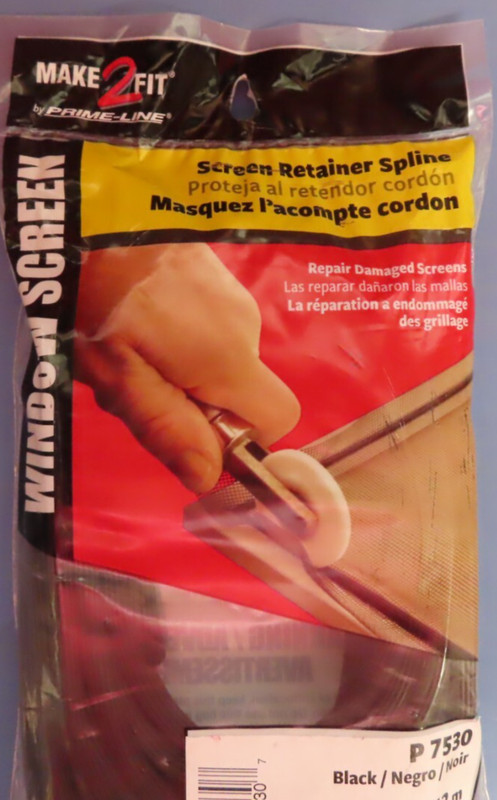 Prime-Line Screen Retainer Spline, .250 Diameter Black 25 foot roll # P7530 NEW gallery
