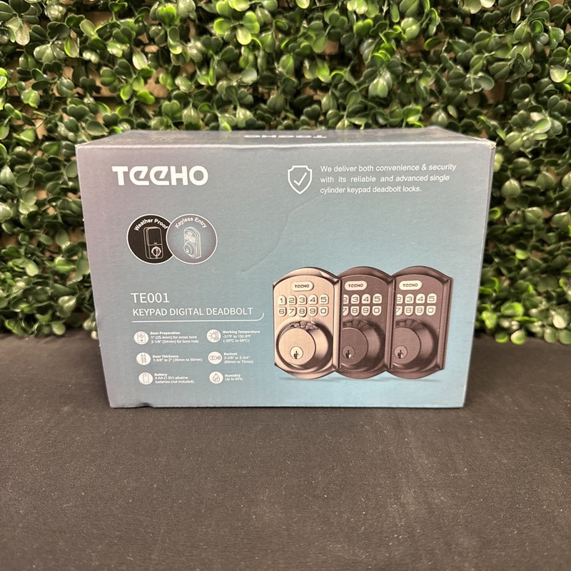 Teeho Te001 Keyless Door Lock Keypad Digital Weatherproof Deadbolt Black