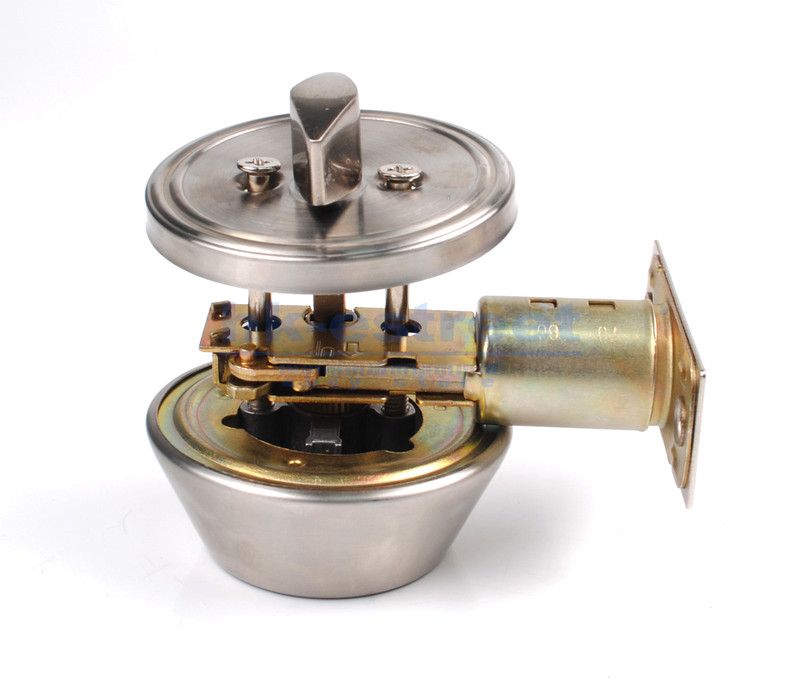 Single Sided Deadbolt Lock Entry Keyed Cylinder 3 Keys Exterior Door Satin Brass gallery