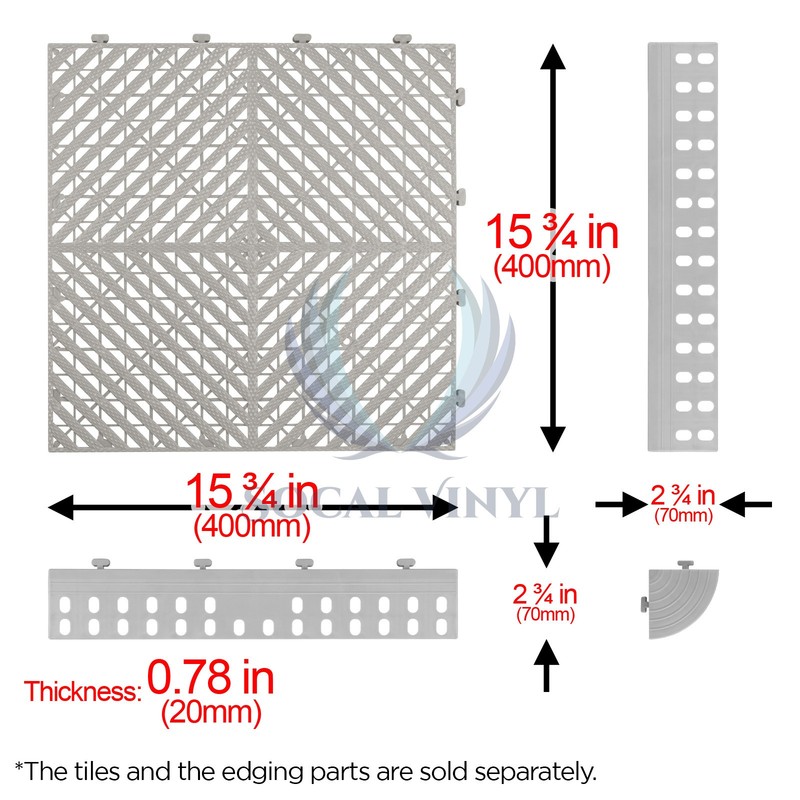 Garage Floor Mat Tile Interlocking Perforated Flooring Rubber Basement Auto Shop gallery