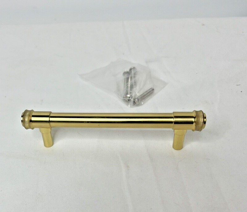 Rejuvenation Hardware Rigdon 4 inch Drawer Pull Aged Brass